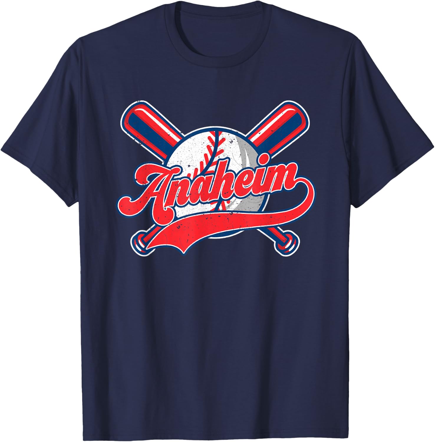 Retro Anaheim California Baseball Vintage Men Women Kids T-Shirt - T-Shirt | Navy