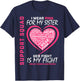 Support Squad Wear Pink Sister Breast Cancer Awareness Fight T-Shirt - T-Shirt | Navy