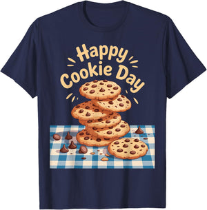 Funny Cookie Lover Saying for National Cookie Day Vibes T-Shirt - T-Shirt | Navy