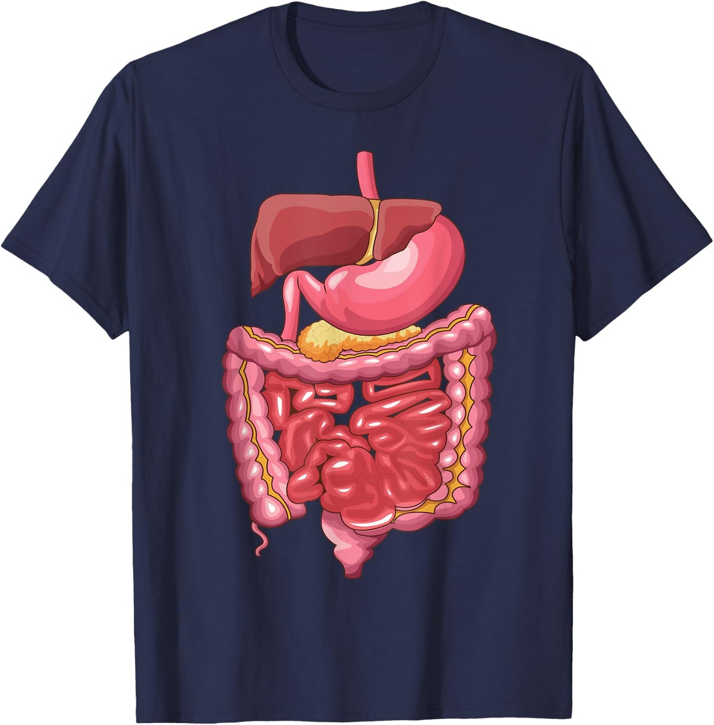 Funny Halloween Costume Rib Cage Heart Lungs Organs Anatomy T-Shirt - T-Shirt | Navy