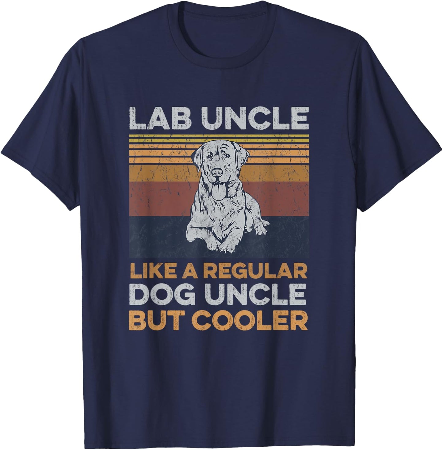 Dogs Design for a Silver Labrador Retriever Uncle T-Shirt - T-Shirt | Navy