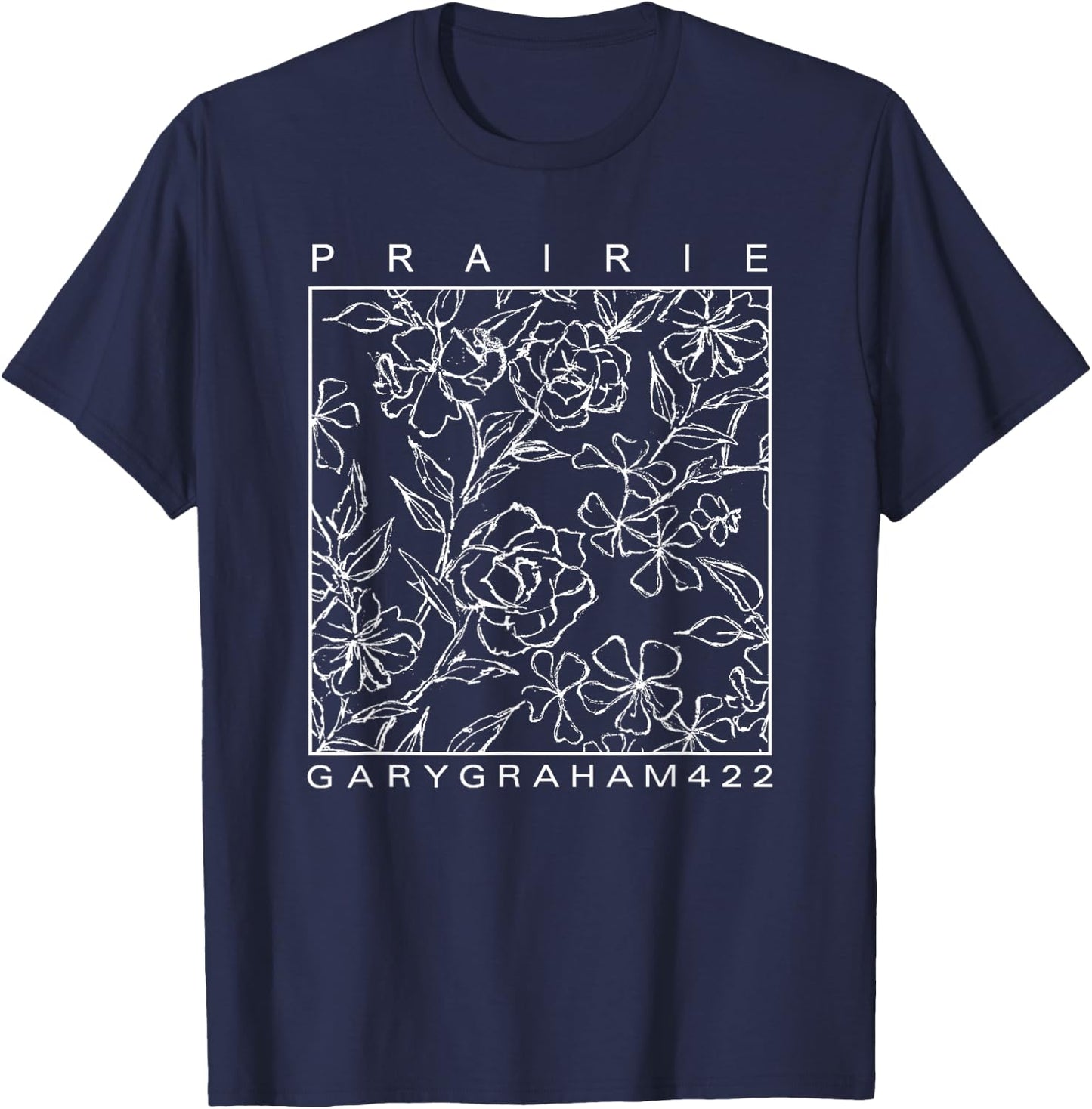 GaryGraham422 Prairie Flower Sketch T-Shirt - T-Shirt | Navy