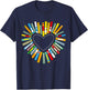 Book Heart Books Love Reading Reading Rat Librarian T-Shirt - T-Shirt | Navy