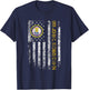 USS John C. Stennis CVN-74 Aircraft Carrier Veteran Flag T-Shirt - T-Shirt | Navy