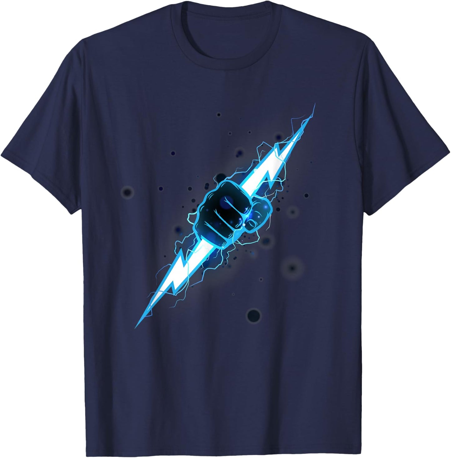 Lightning Lightning Power Electricity Storm Lightning T-Shirt - T-Shirt | Navy