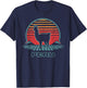 Peru Retro Vintage 80s Style T-Shirt - T-Shirt | Navy