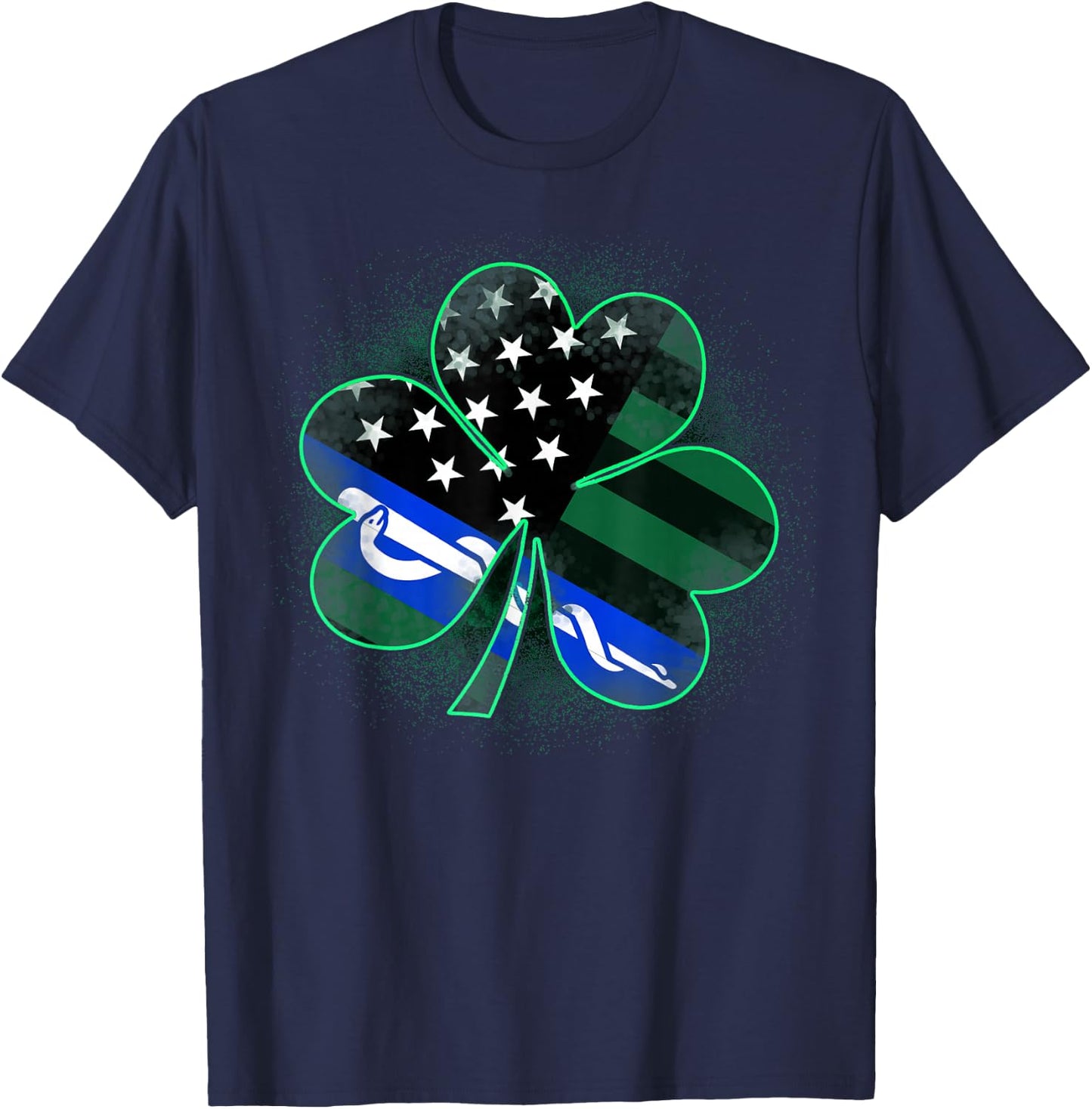 EMS and EMT St Patrick's Day Clover T-Shirt - T-Shirt | Navy