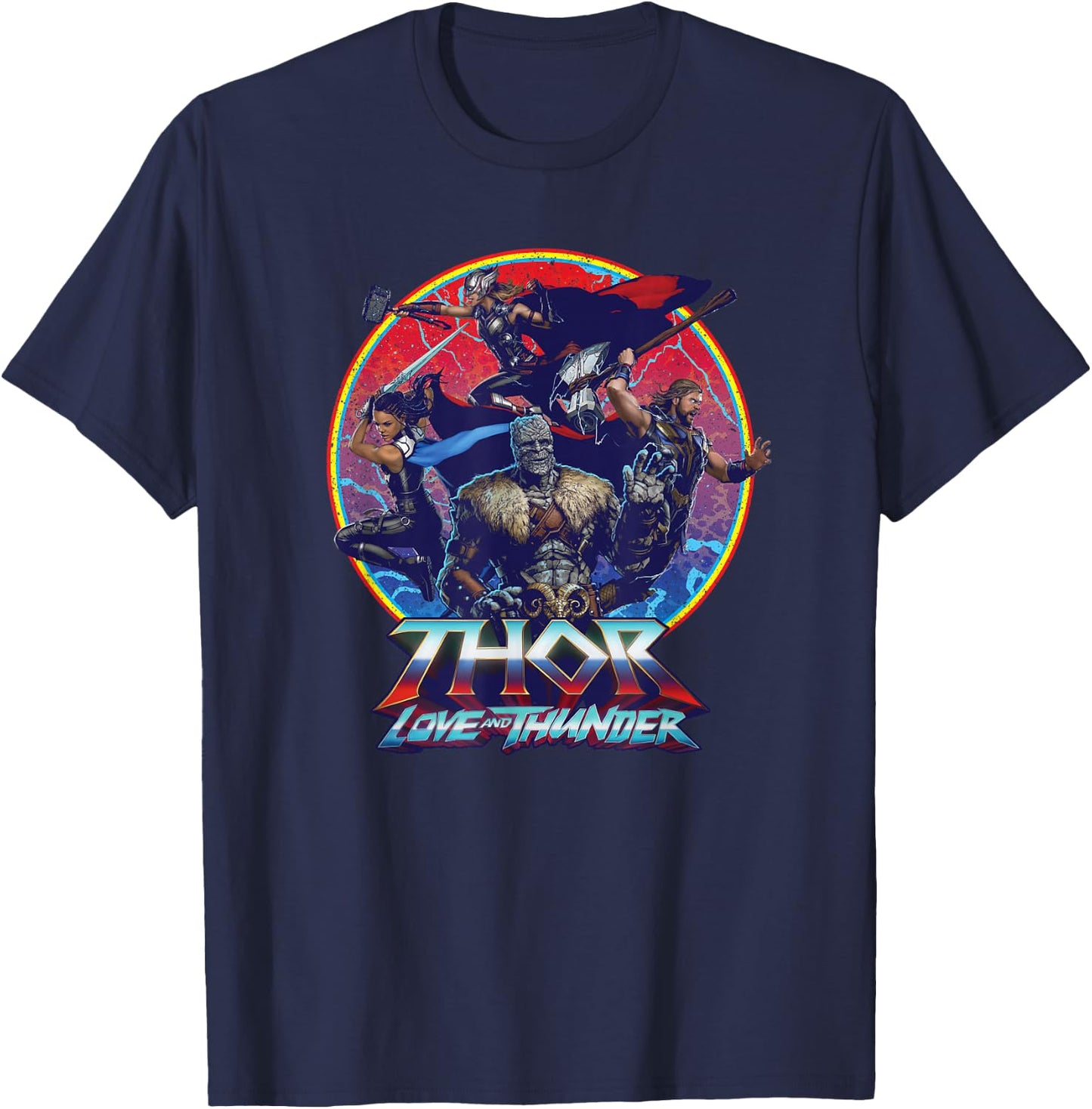 Marvel Thor: Love and Thunder Character Badge T-Shirt - T-Shirt | Navy