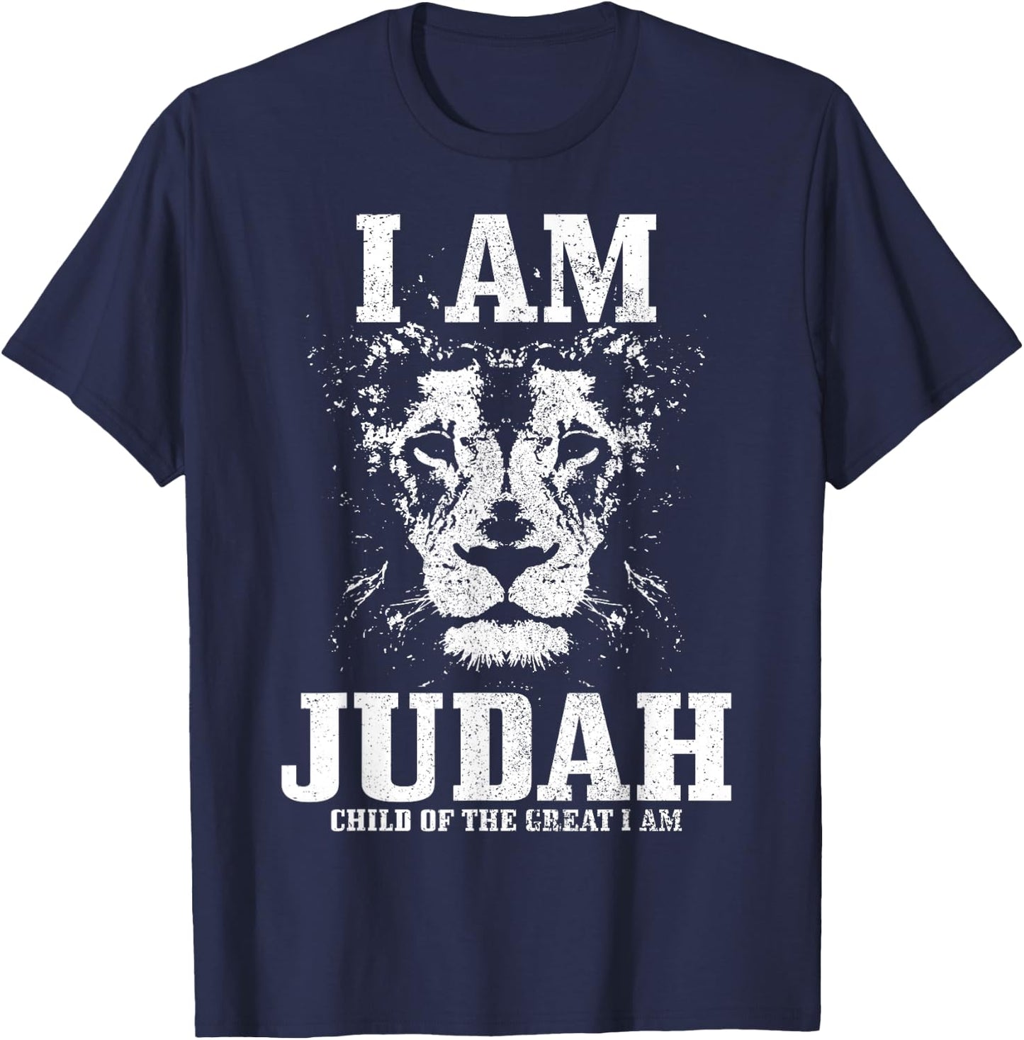 I Am Judah Child Of The Great Lion Israelite Israel Hebrew T-Shirt - T-Shirt | Navy