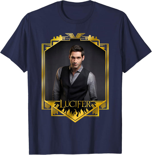 Lucifer Morningstar, The Devil Himself T-Shirt - T-Shirt | Navy