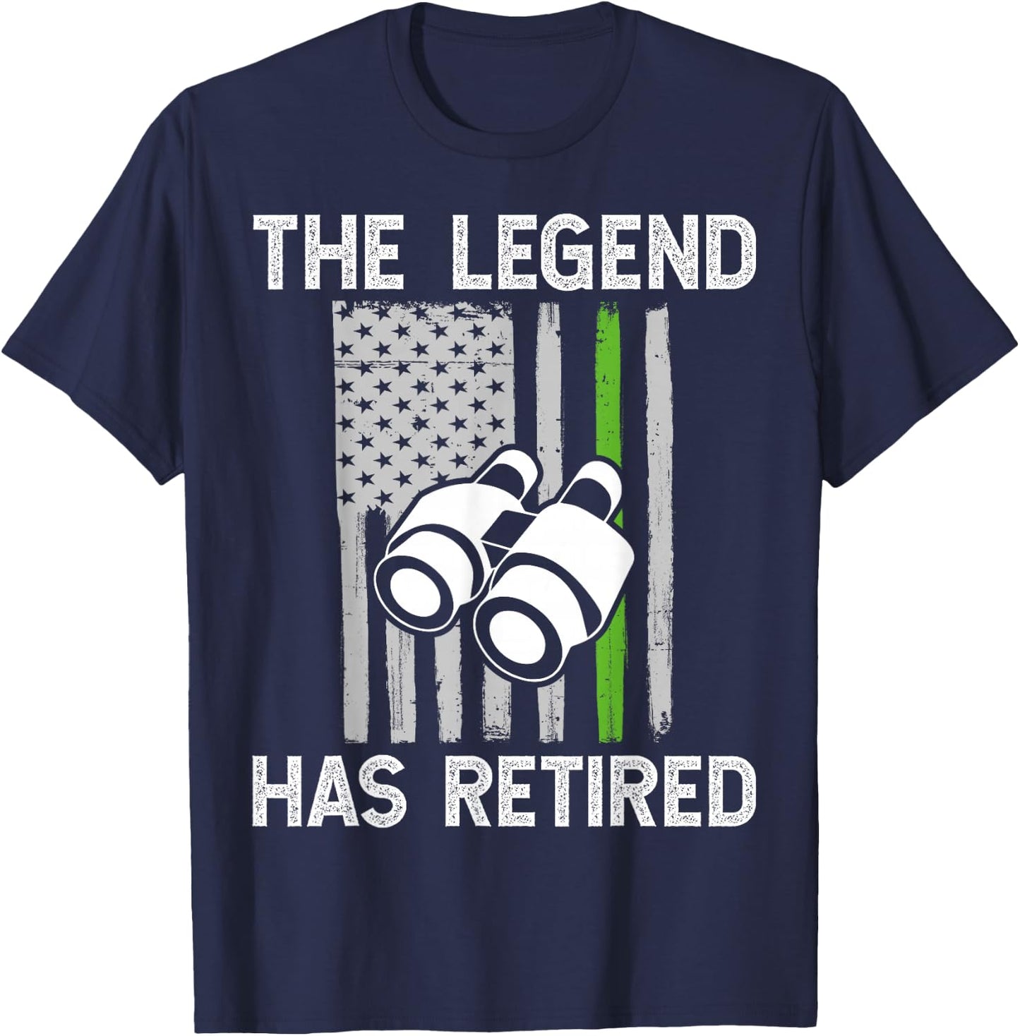 Retired Border Patrol Agent USA Flag T-Shirt - T-Shirt | Navy