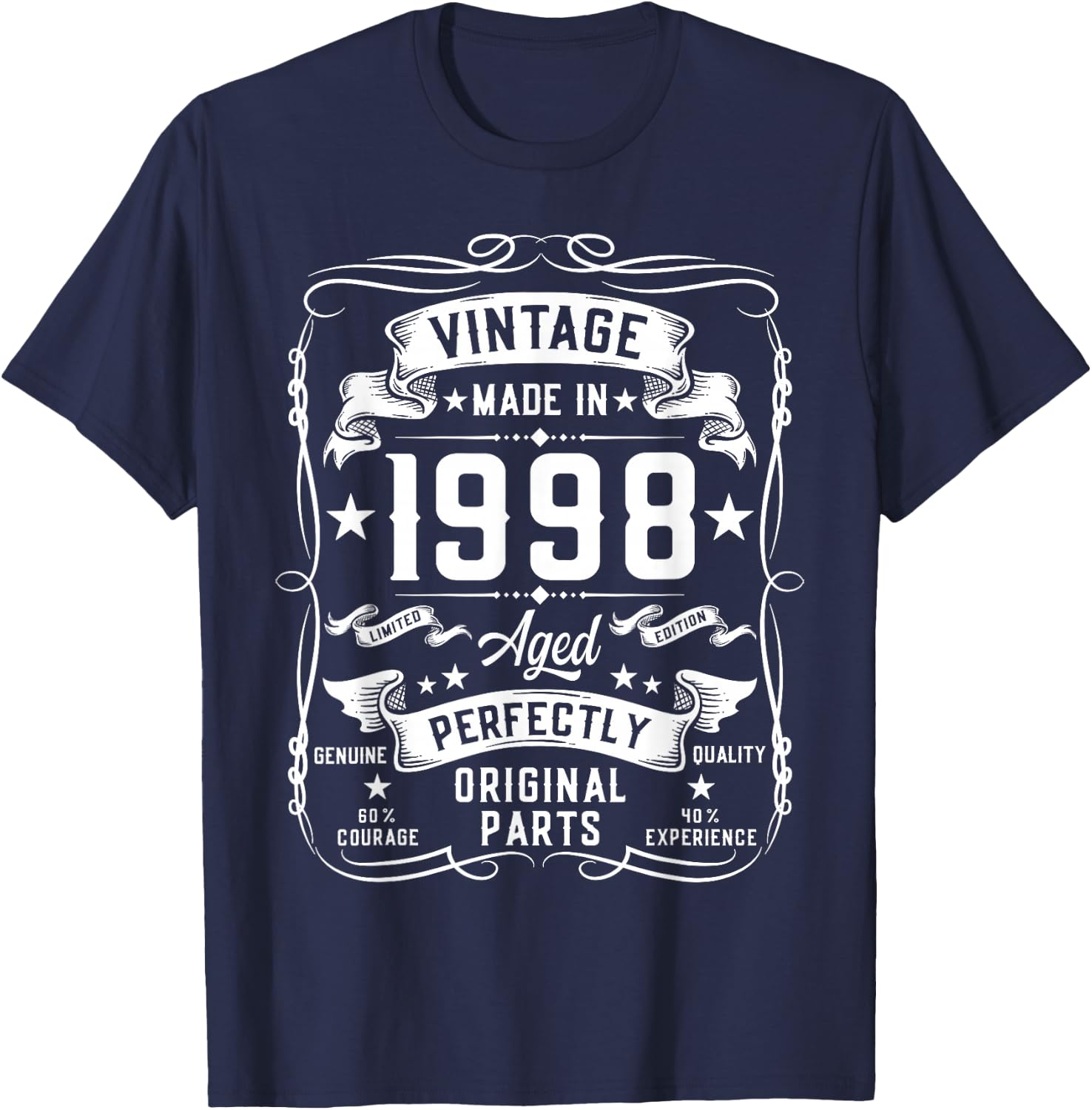 Vintage 1998 27 Years Old Gifts 27yr 27th Birthday T-Shirt - T-Shirt | Navy