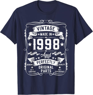 Vintage 1998 27 Years Old Gifts 27yr 27th Birthday T-Shirt - T-Shirt | Navy