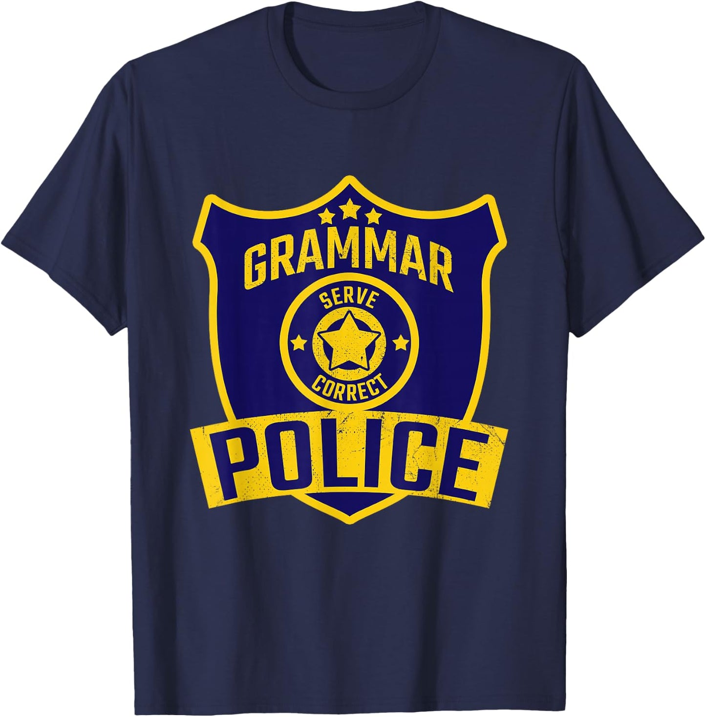 Grammar Police Costume T-Shirt - T-Shirt | Navy