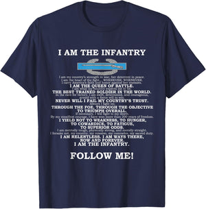 The Infantryman's Creed - I AM THE INFANTRY! FOLLOW ME! T-Shirt - T-Shirt | Navy