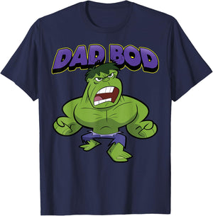 Marvel Father's Day Retro Hulk Dad Bod Portrait T-Shirt - T-Shirt | Navy