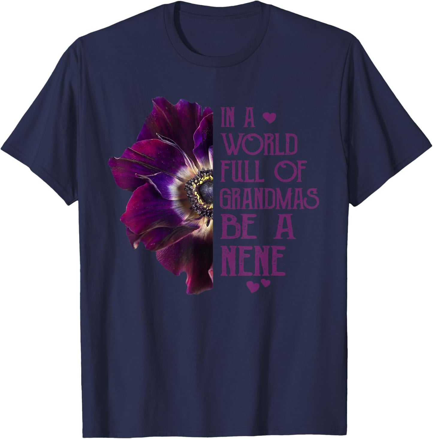 In A World Full OF Grandmas Be A Nene Mother Day Kids T-Shirt - T-Shirt | Navy