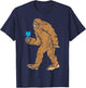 Bigfoot Sasquatch Pickleball Paddle Pickle Ball Player Gift T-Shirt - T-Shirt | Navy
