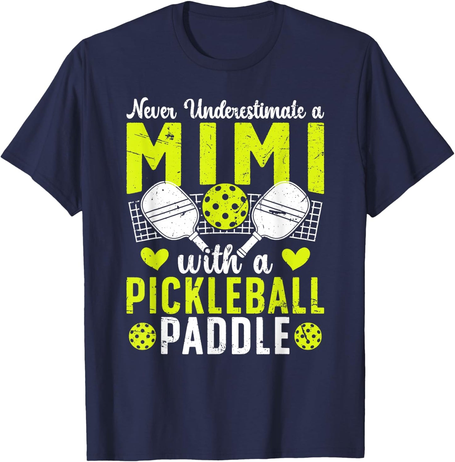 Proud Pickleball Mimi Grandma Mimi Pickleball Player Mimi T-Shirt - T-Shirt | Navy