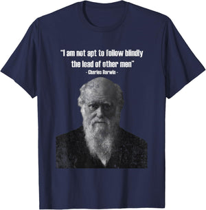 Charles Darwin Famous Quote T-Shirt - T-Shirt | Navy