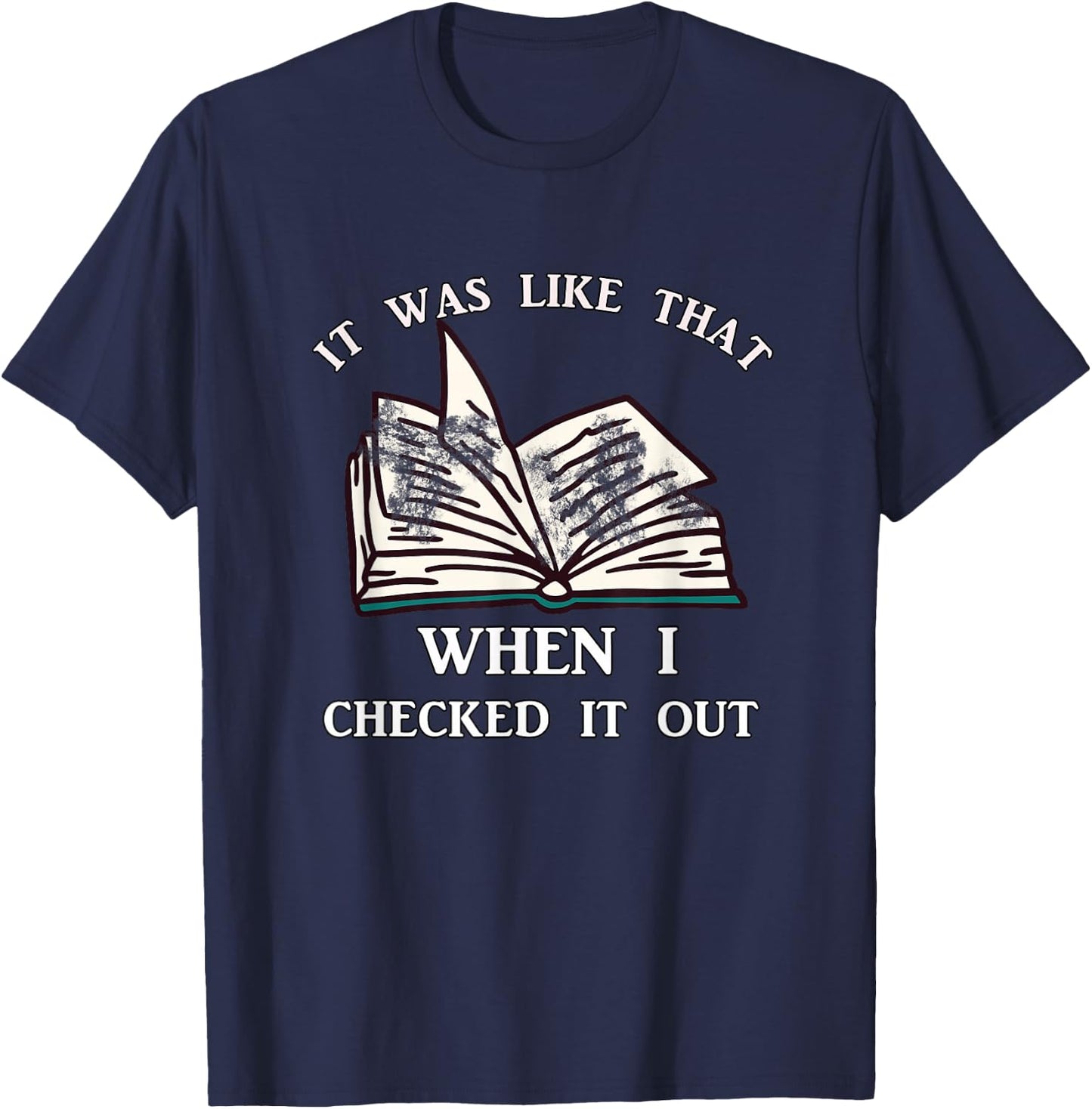 School Library Funny For Librarian T-Shirt - T-Shirt | Navy