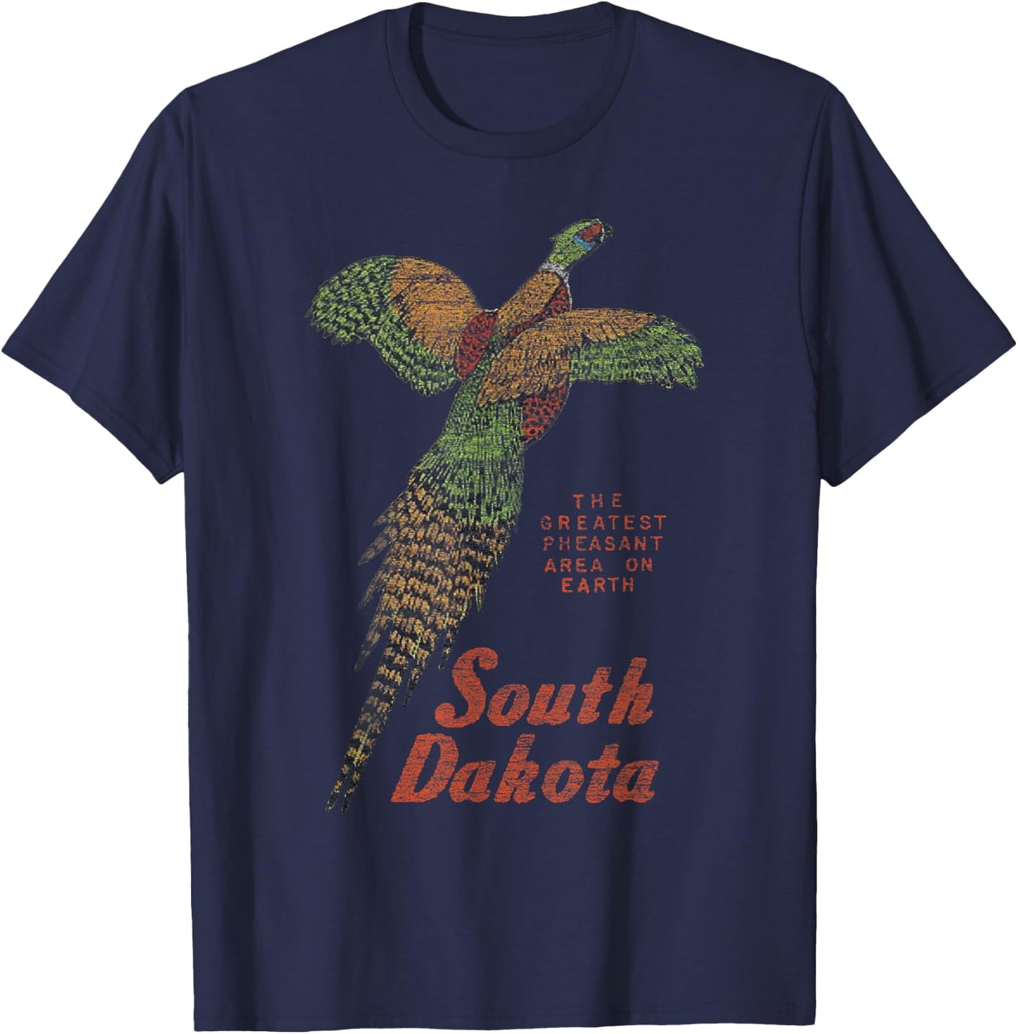 Vintage South Dakota Pheasant T-Shirt - T-Shirt | Navy