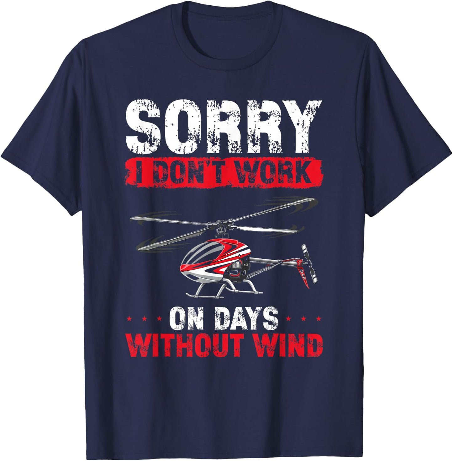 RC Helicopter Remote Control Design Graphic Hobby Pilot T-Shirt - T-Shirt | Navy