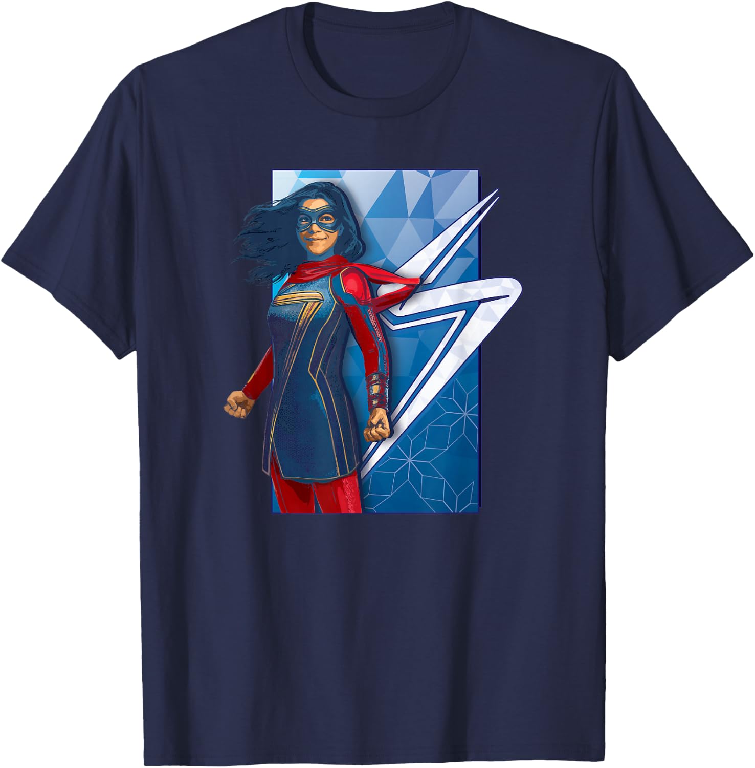Marvel Ms. Marvel Kamala Hero Poster T-Shirt - T-Shirt | Navy