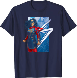 Marvel Ms. Marvel Kamala Hero Poster T-Shirt - T-Shirt | Navy