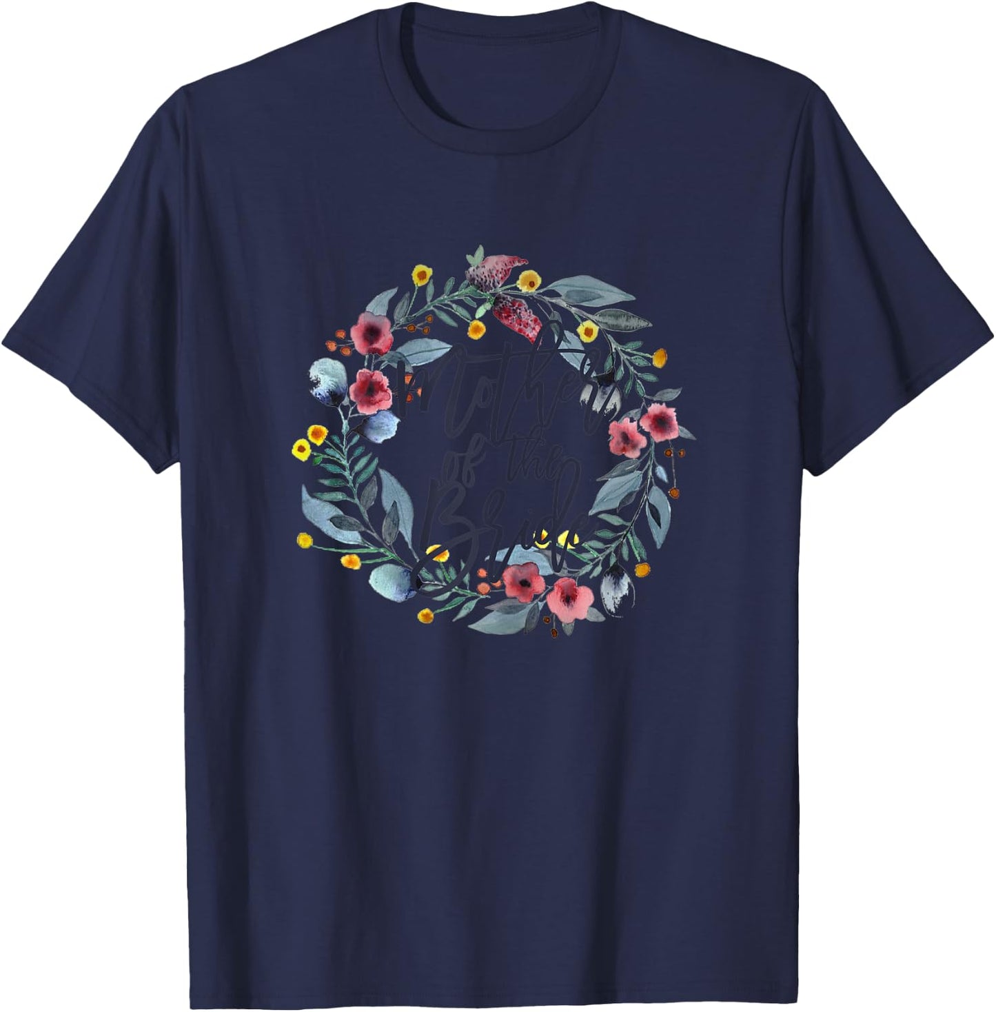 Mother of the Bride Floral T-Shirt - T-Shirt | Navy