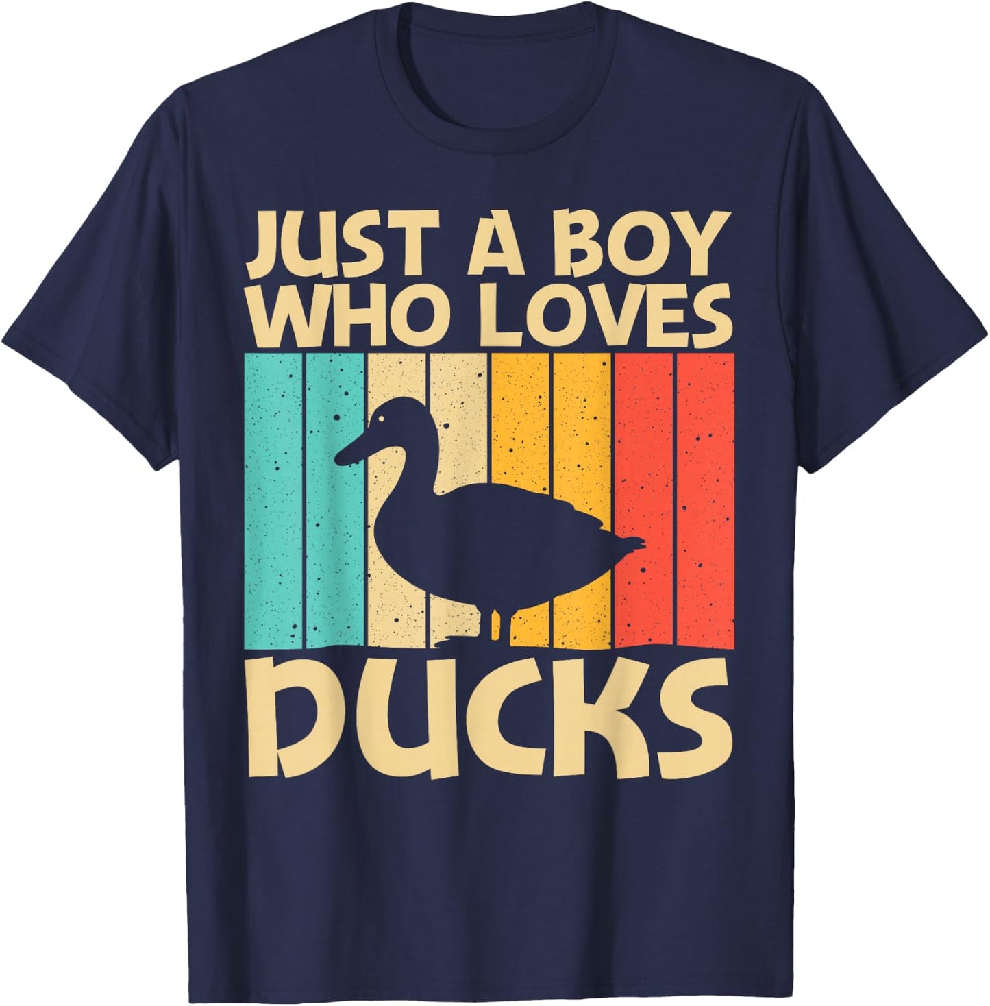 Funny Duck Design For Boys Kids Duck Farmer Hunting Lovers T-Shirt - T-Shirt | Navy