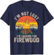 I'm Not Lost I'm Looking For Firewood Funny Camper Camping T-Shirt - T-Shirt | Navy