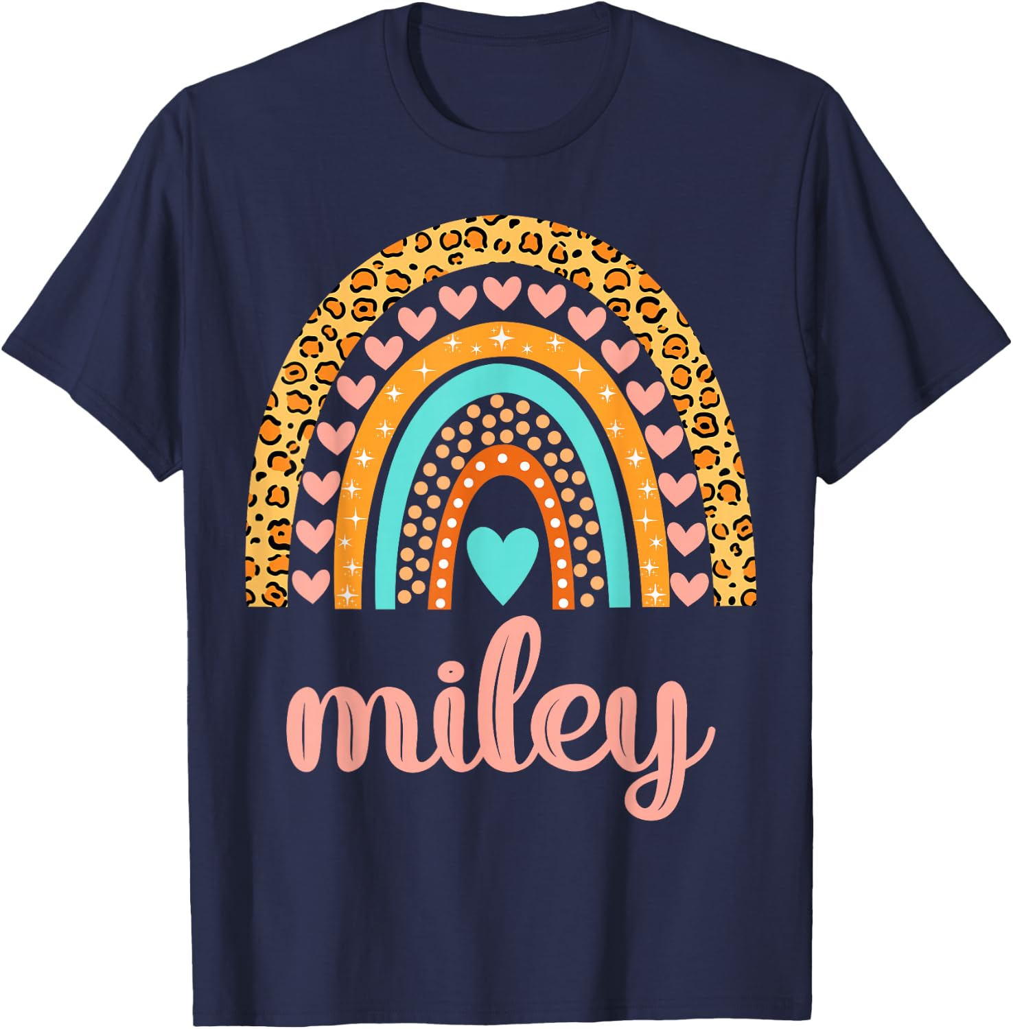 Miley Miley Name Birthday Shirt Gift T-Shirt - T-Shirt | Navy