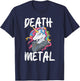 Unicorn Death Metal Rocker Go To Hell Funny Gift T-Shirt - T-Shirt | Navy