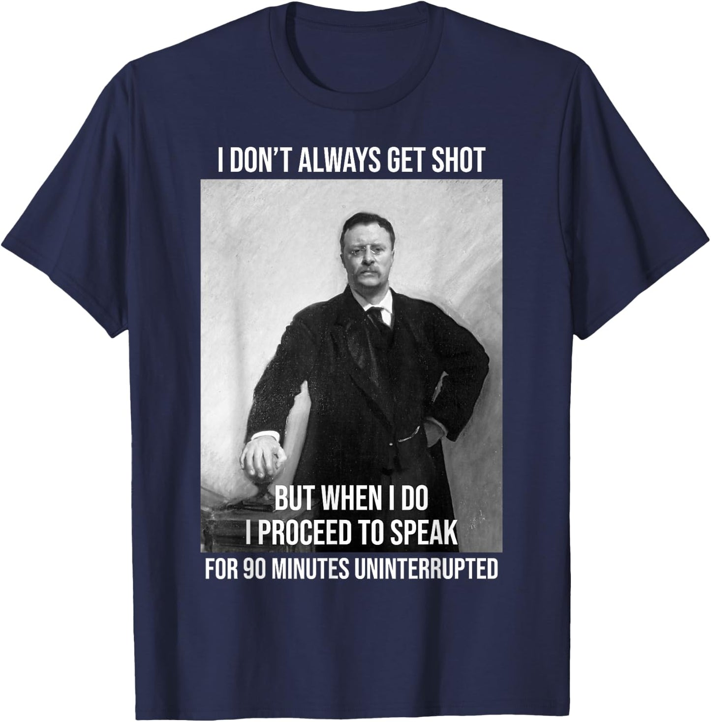 Theodore Roosevelt Political Buffalo Elk Party Teddy T-Shirt - T-Shirt | Navy