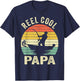 Reel Cool Papa Fishing Dad Gifts Father's Day Fisherman Fish T-Shirt - T-Shirt | Navy