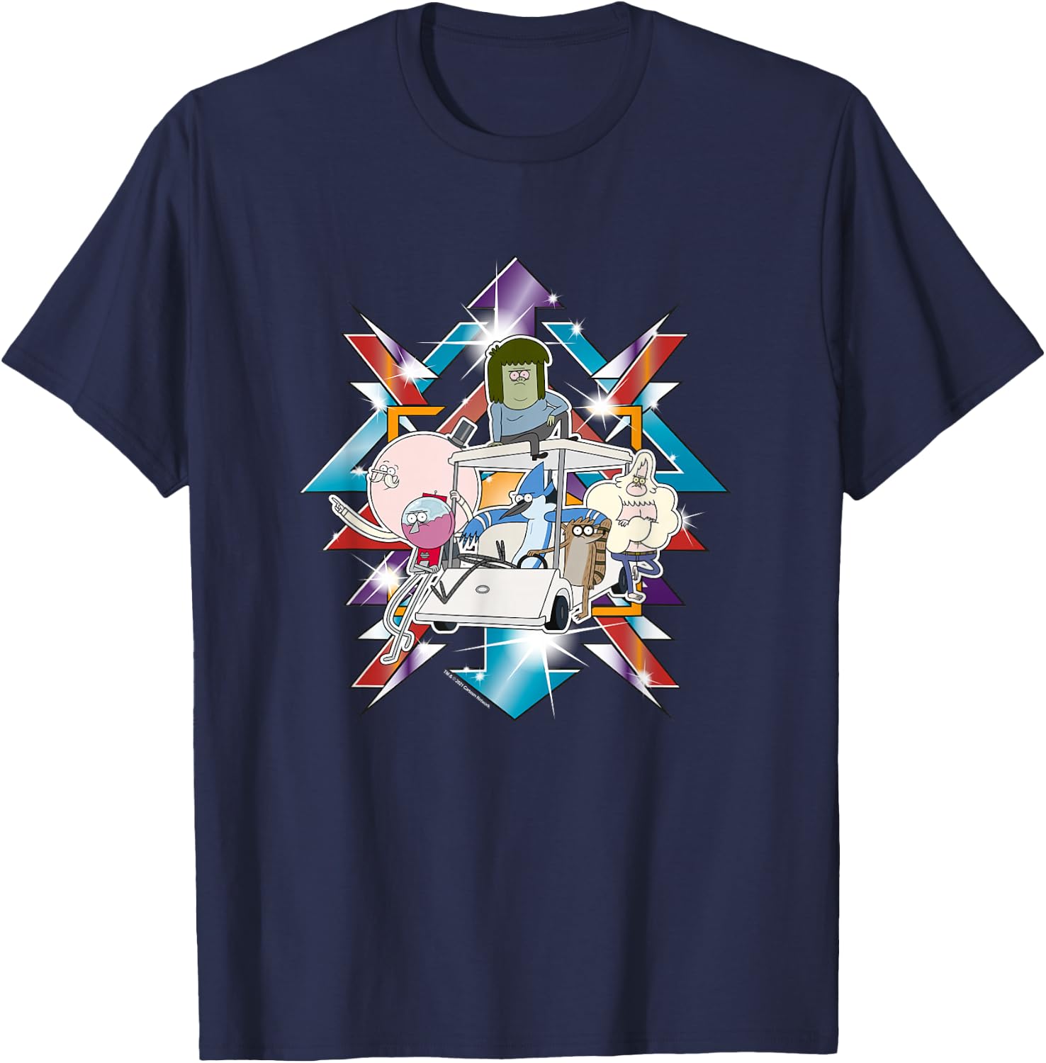 Regular Show Metallic Group Art T-Shirt - T-Shirt | Navy
