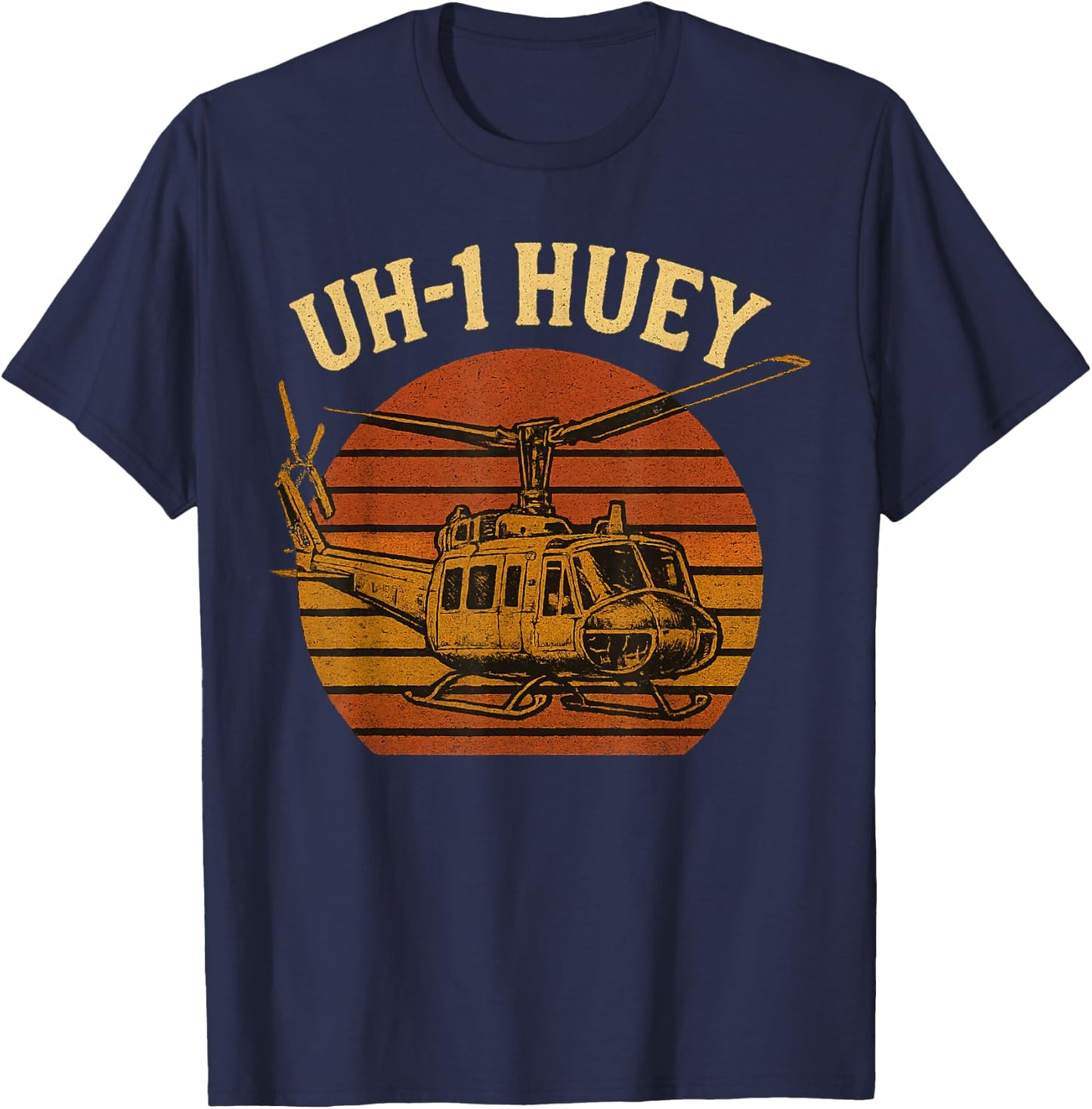 UH 1 Huey Vietnam Chopper T-Shirt - T-Shirt | Navy
