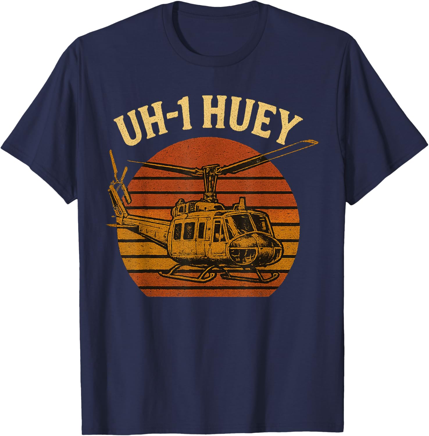 UH 1 Huey Vietnam Chopper T-Shirt - T-Shirt | Navy