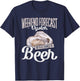 Weekend Forecast Oysters with a Chance of Beer Oysters T-Shirt - T-Shirt | Navy