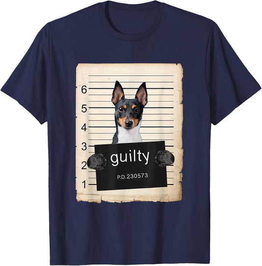 Toy Fox Terrier Dog mug shot T-Shirt - T-Shirt | Navy