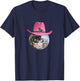 Retro Style Pink Cowboy Hat Club Disco Ball T-Shirt - T-Shirt | Navy