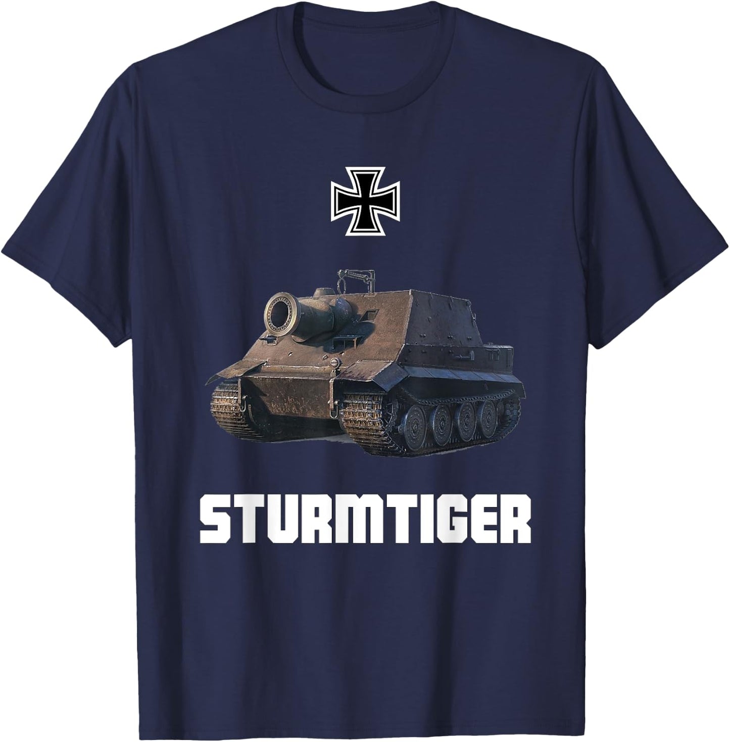 Sturmtiger German Heavy Tank WW2 Military Sturmmörser Tiger T-Shirt - T-Shirt | Navy