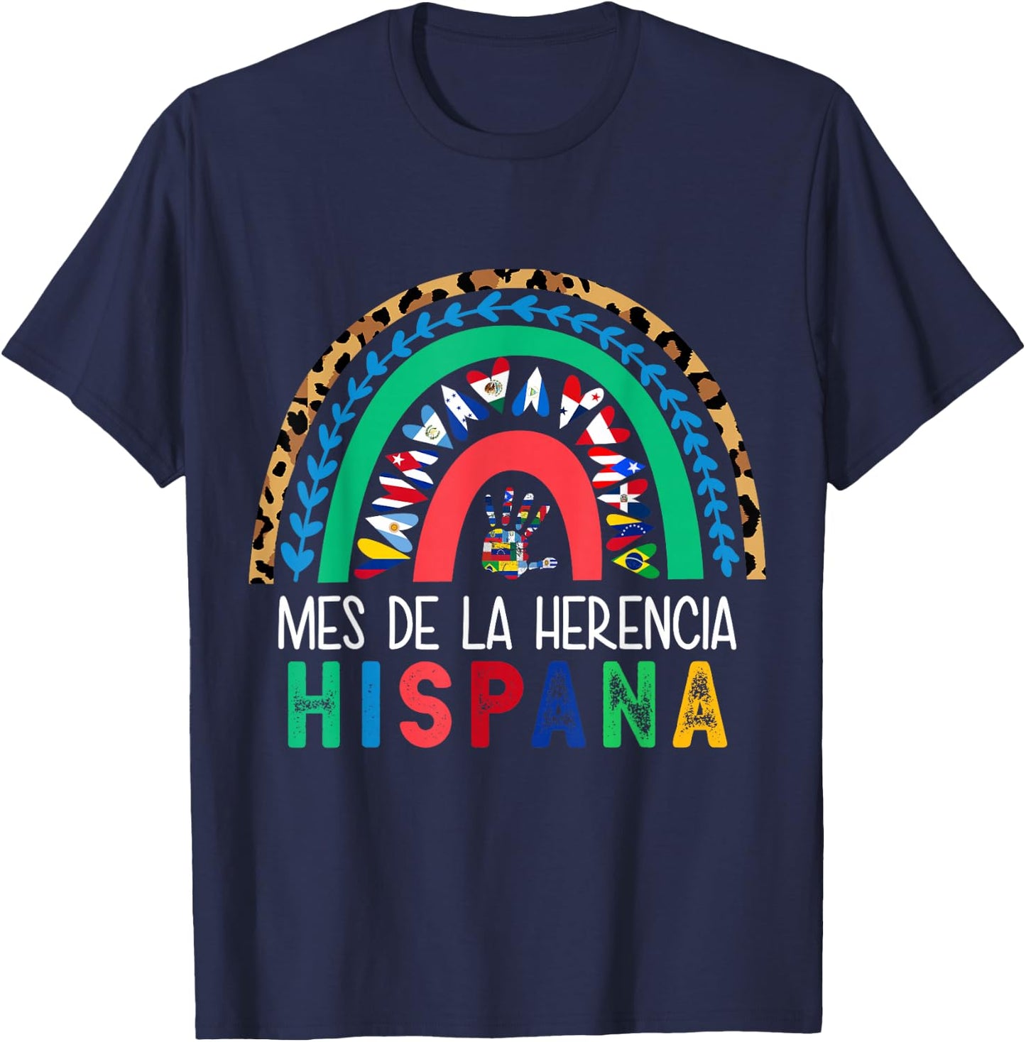 Mes de la Herencia Hispana Hispanic Heritage Month latino T-Shirt - T-Shirt | Navy