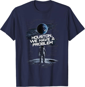 Houston we Have a Problem Quote Spaceman Astronaut T-Shirt - T-Shirt | Navy