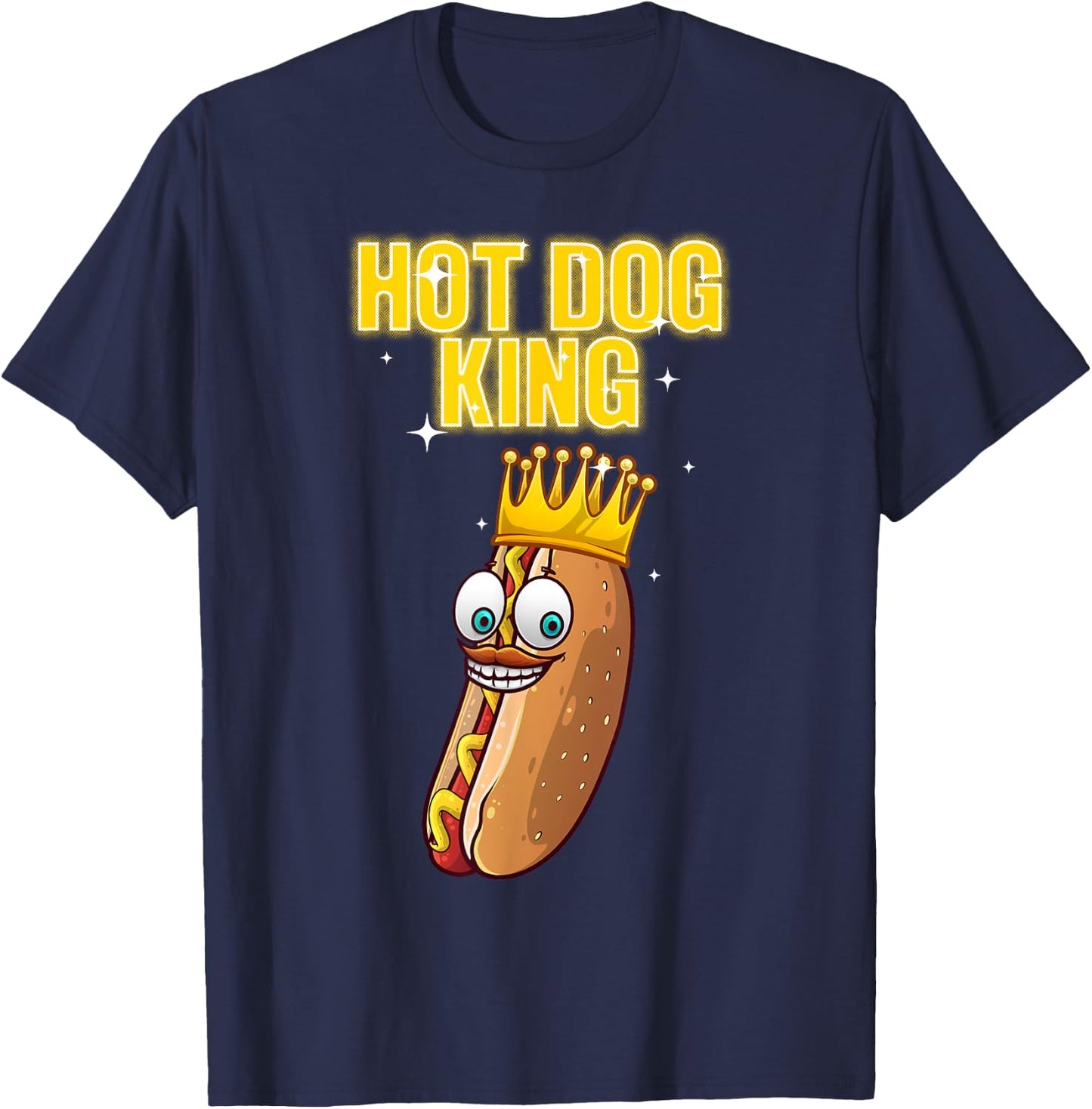 Funny Hot Dog Gift Weiner Frankfurter Accessories Cute Hot Dog Design Women Kids Food Hot Dog Lovers T-Shirt - T-Shirt | Navy