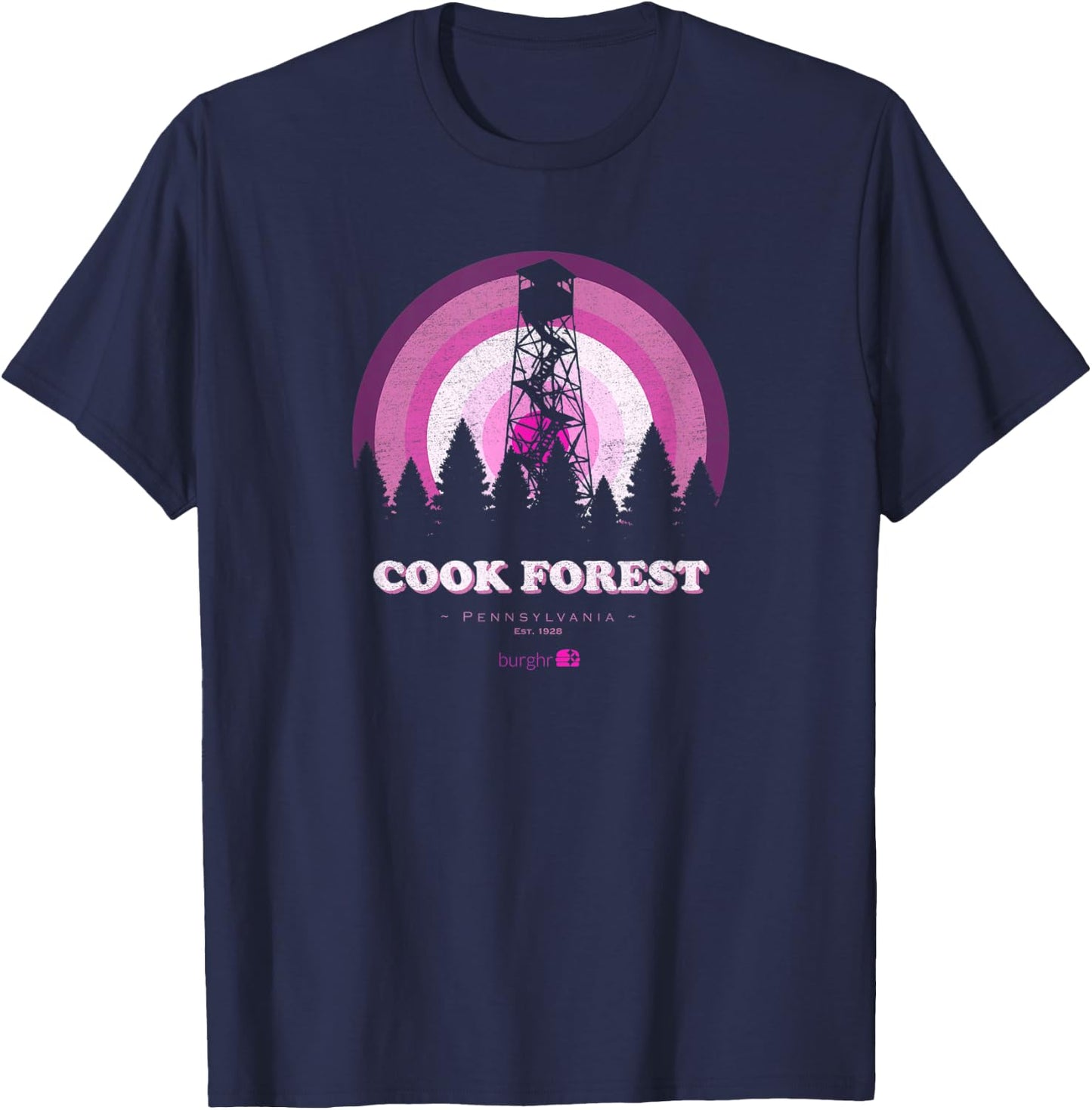 Cook Forest - Fire Tower T-Shirt - T-Shirt | Navy