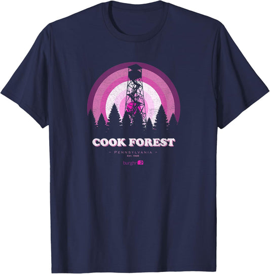 Cook Forest - Fire Tower T-Shirt - T-Shirt | Navy