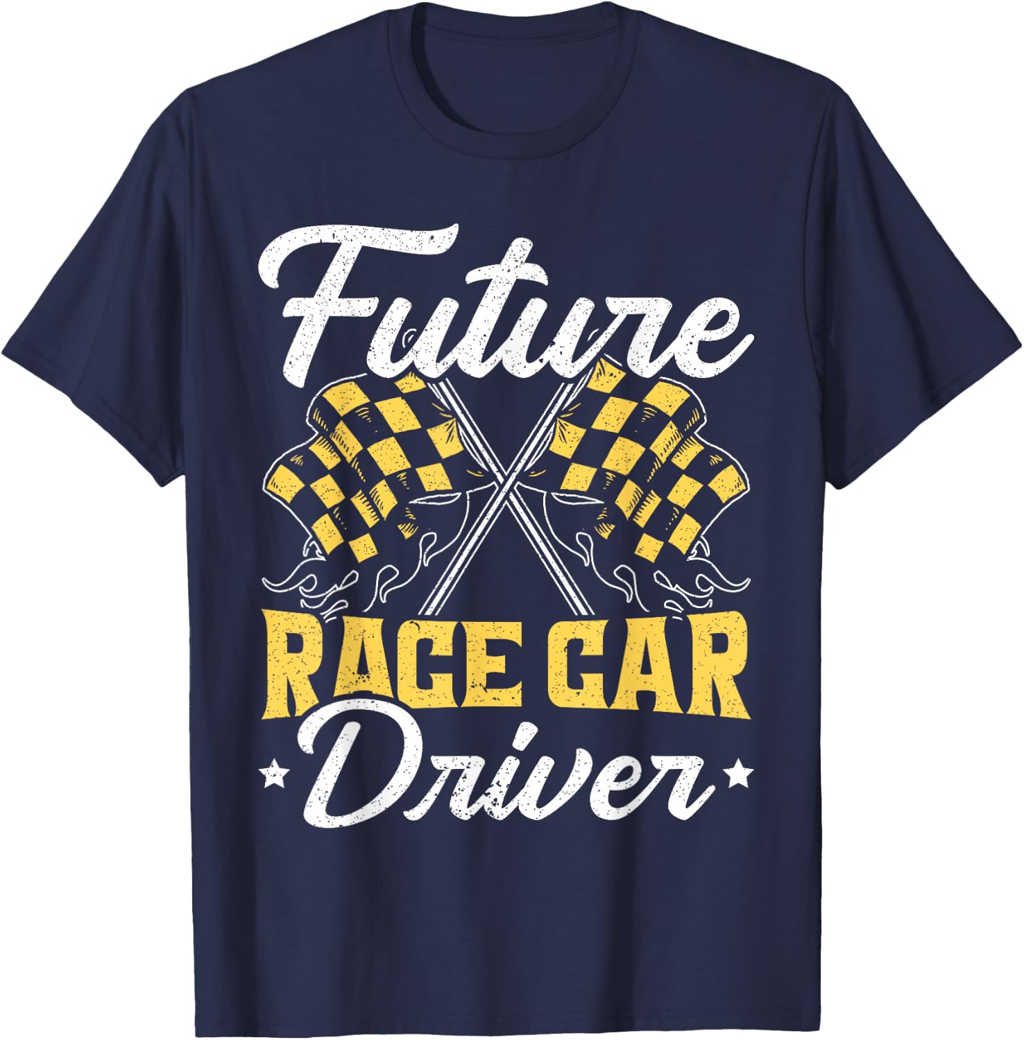 Future Race Car Driver Racer Kids Drag Racing Turbo Speed T-Shirt - T-Shirt | Navy