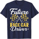 Future Race Car Driver Racer Kids Drag Racing Turbo Speed T-Shirt - T-Shirt | Navy